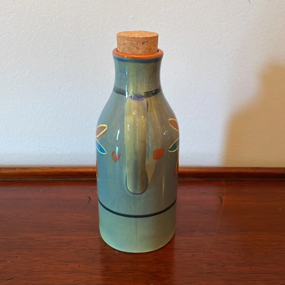 NWT Crate & Barrel Calabria Small Oil Stoneware Cruet Jug